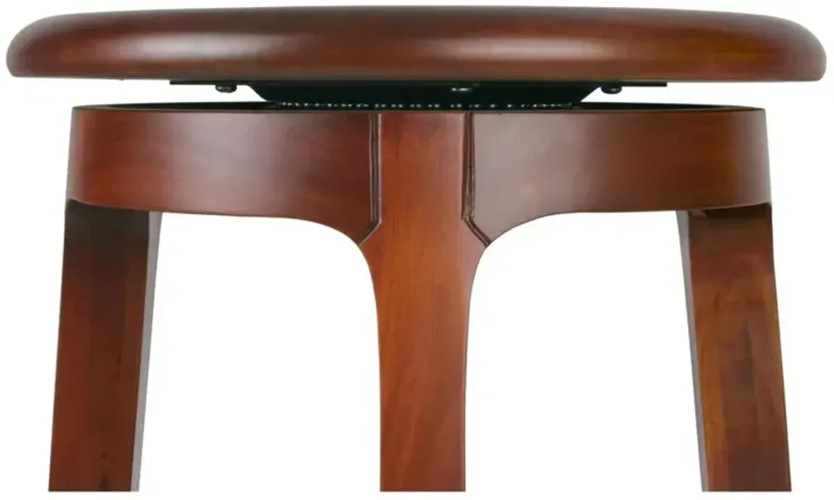 Foxy Mahogany Swivel Bar Stool