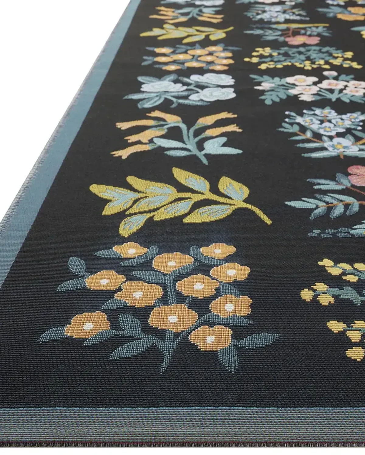 Perennial PRN-03 Black 2''5" x 3''11" Rug by Rifle Paper Co.