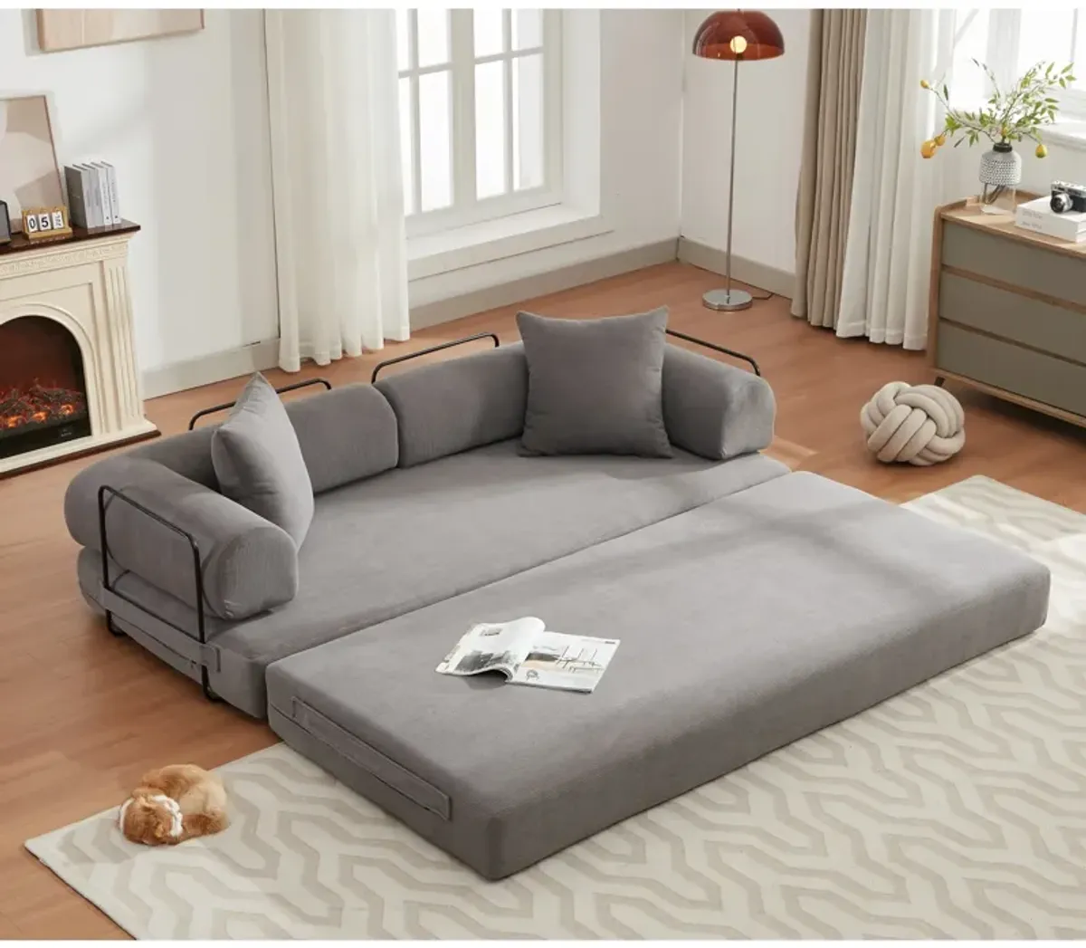 Merax Modern Folding Convertible Sleeper Sofa Bed