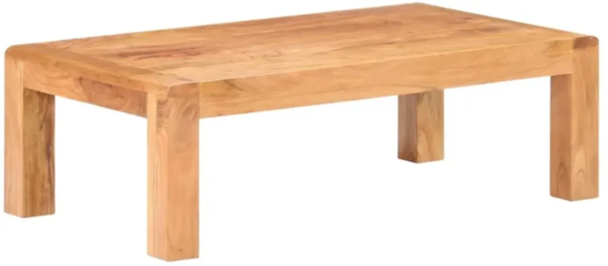 vidaXL Coffee Table 43.3"x23.6"x13.8" Solid Acacia Wood in Sheesham Finish