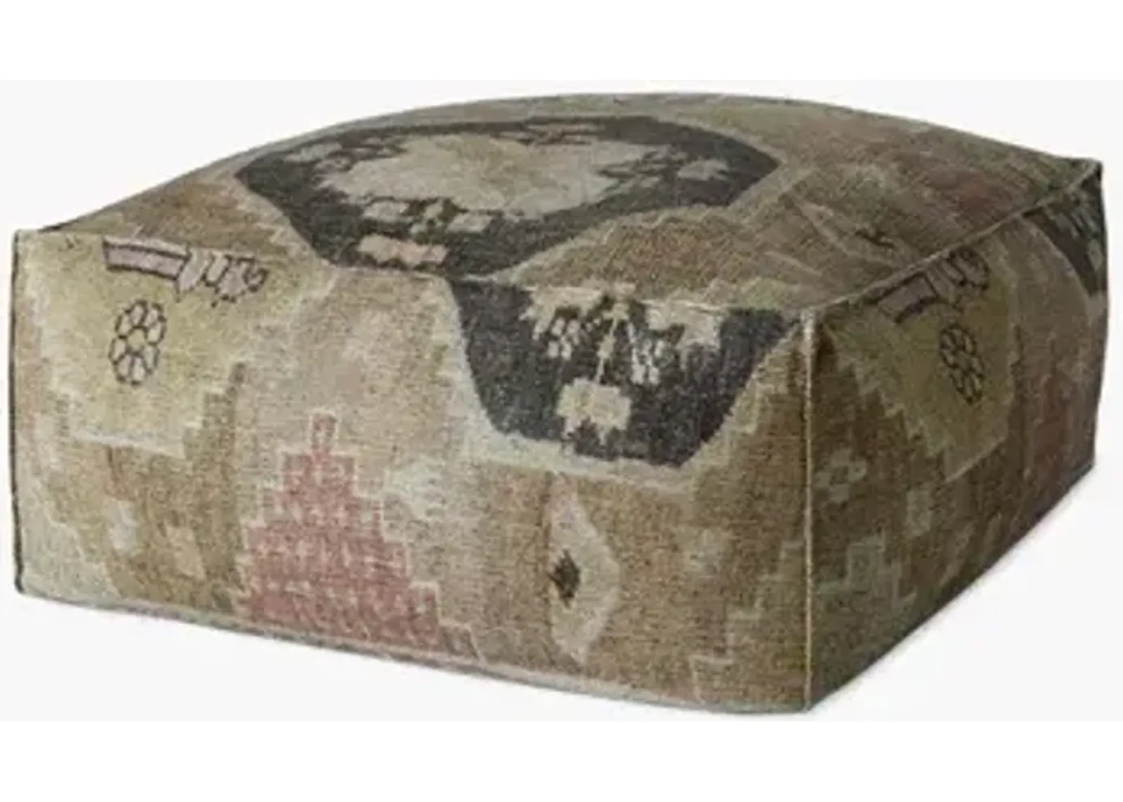 Poufs LPF0037 Taupe / Multi 36"W x 36"D x 17"H