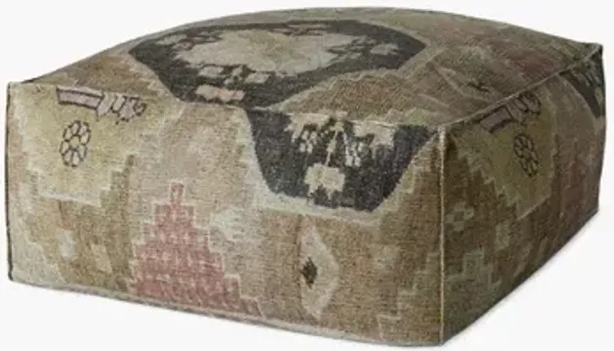 Poufs LPF0037 Taupe / Multi 36"W x 36"D x 17"H