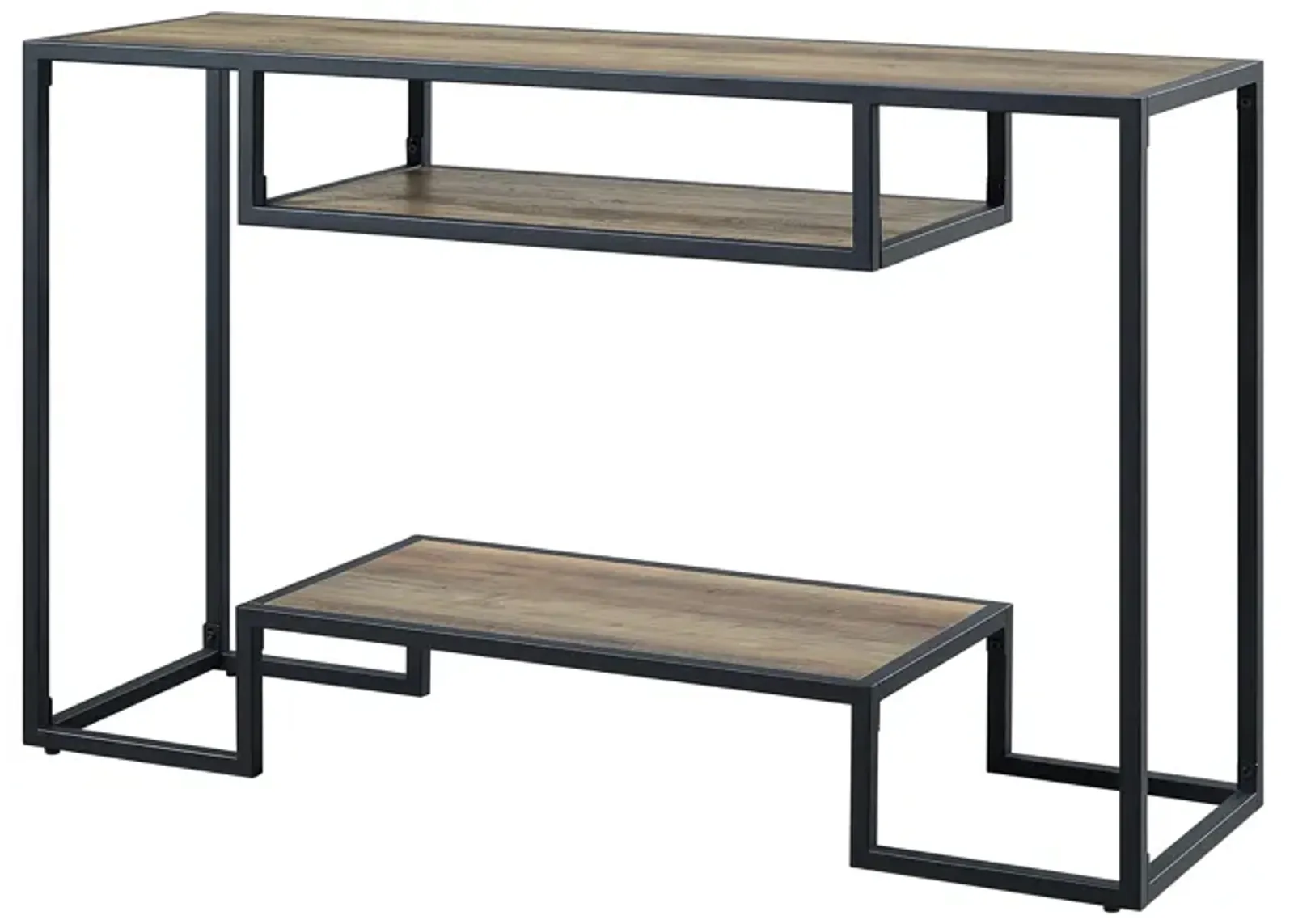 ACME Idella Sofa Table, Rustic Oak & Black Finish