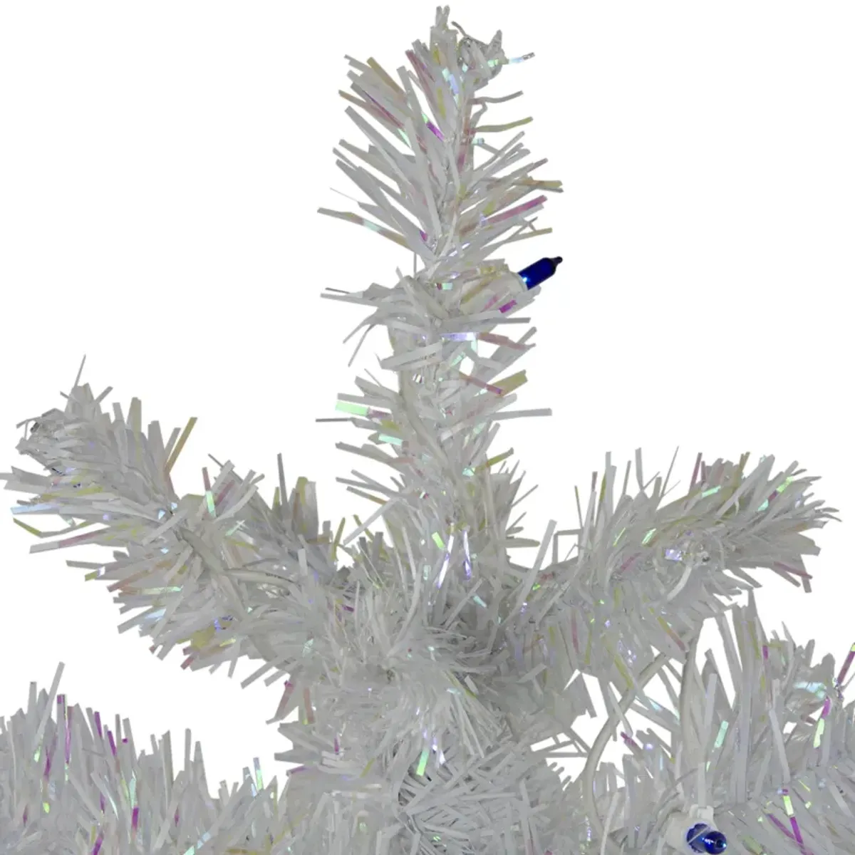 3' Pre-Lit White Medium Pine Artificial Christmas Tree - Blue Lights