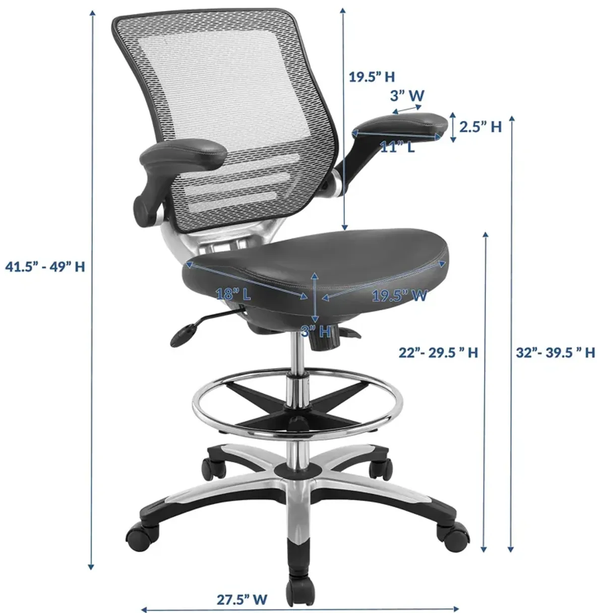 Modway Furniture - Edge Drafting Chair