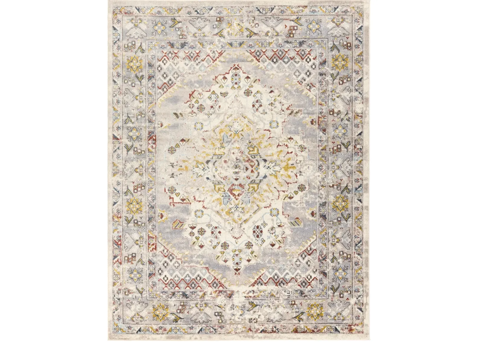 Ankara AKR-2300 5'3' Round Beige Rug