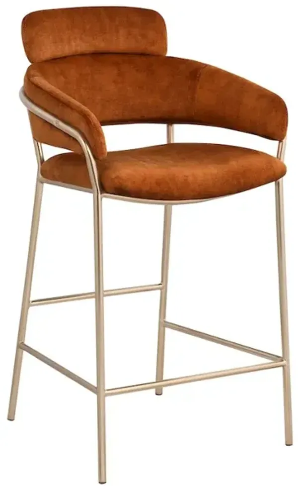 Meridian Furniture Yara Velvet Counter Stool