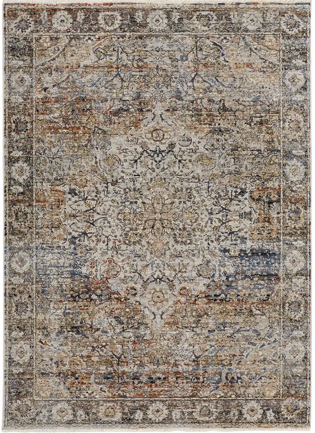 Kaia 39GMF Tan/Orange/Blue 2' x 3' Rug