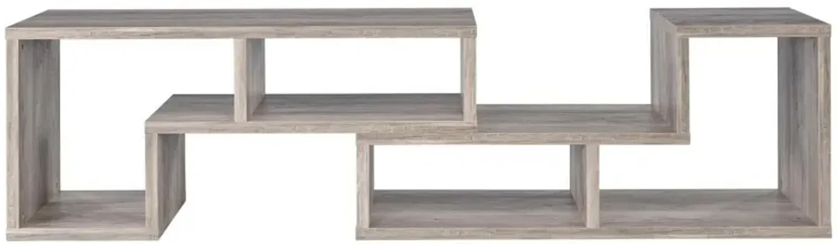 Modern Style Wooden Bookcase, Gray-Benzara