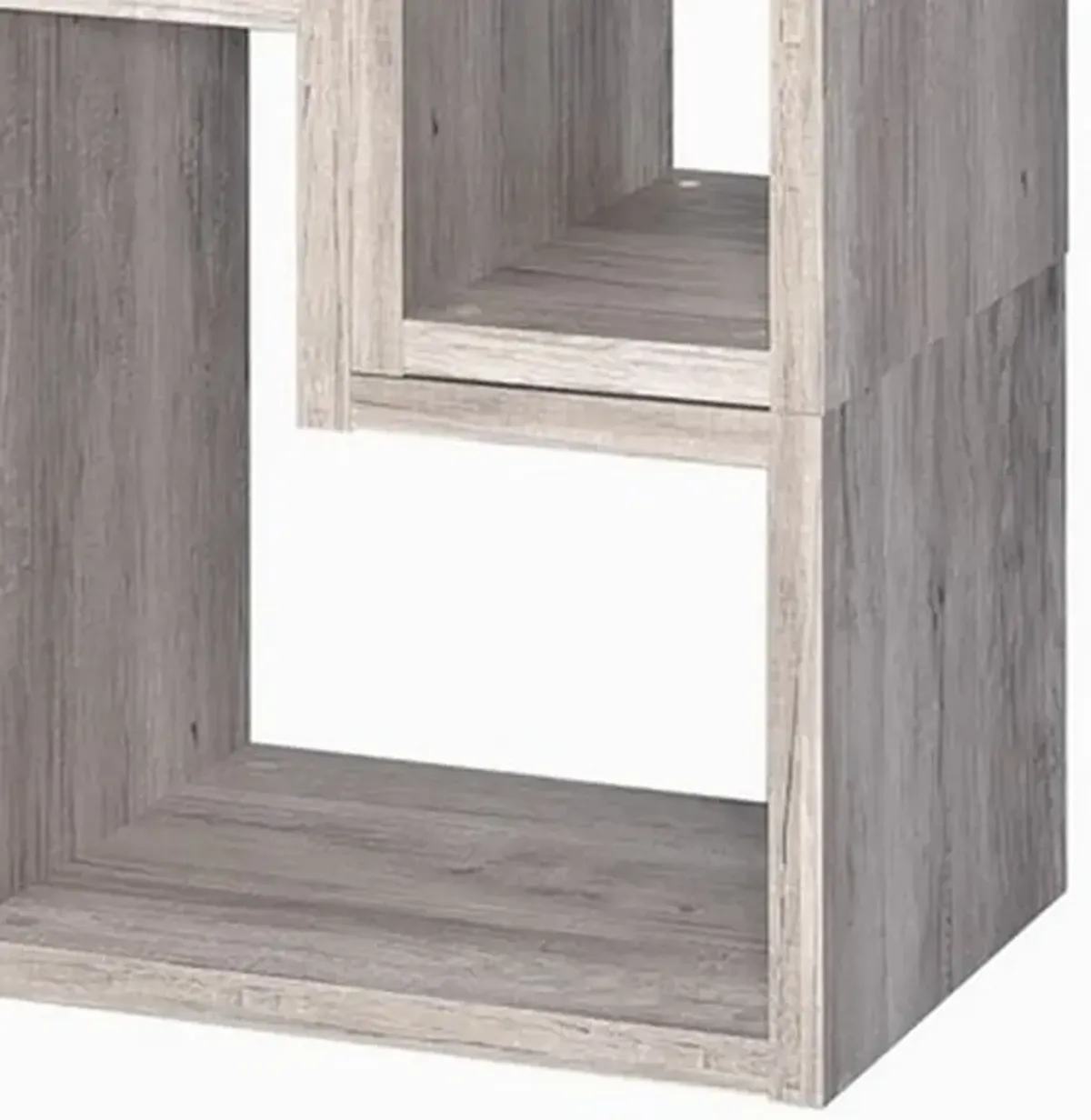 Modern Style Wooden Bookcase, Gray-Benzara