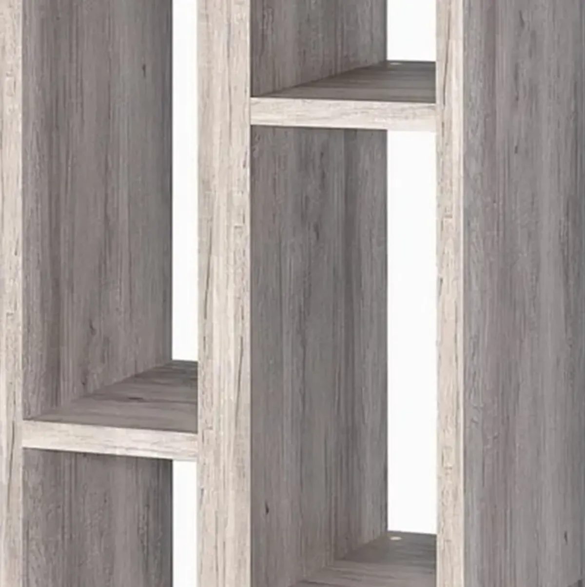 Modern Style Wooden Bookcase, Gray-Benzara