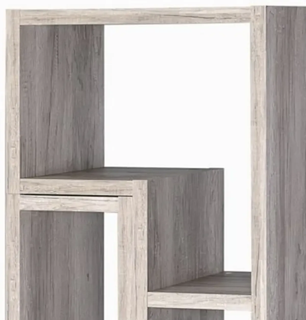 Modern Style Wooden Bookcase, Gray-Benzara