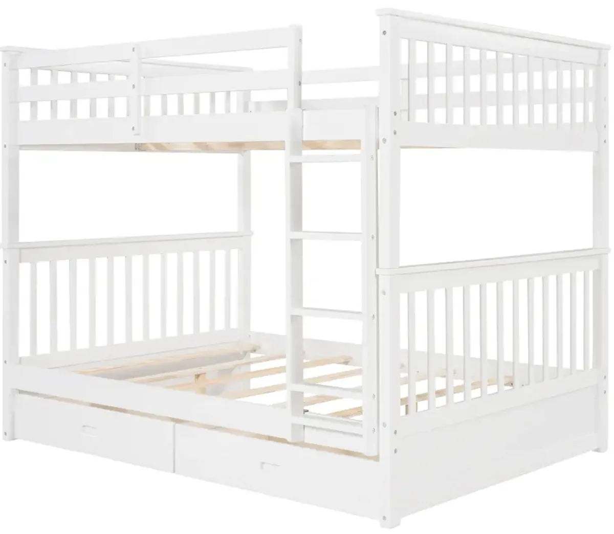 Merax Bunk Bed with Ladders and Two Storage Drawers