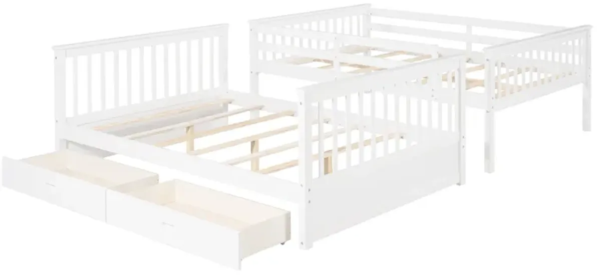 Merax Bunk Bed with Ladders and Two Storage Drawers