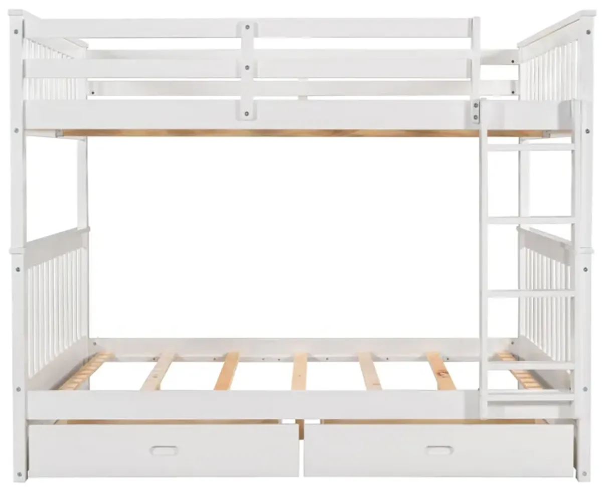 Merax Bunk Bed with Ladders and Two Storage Drawers