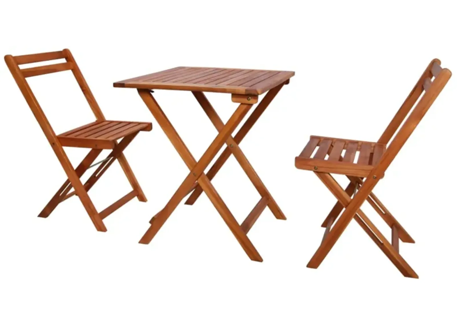 vidaXL 3 Piece Folding Bistro Set Solid Acacia Wood