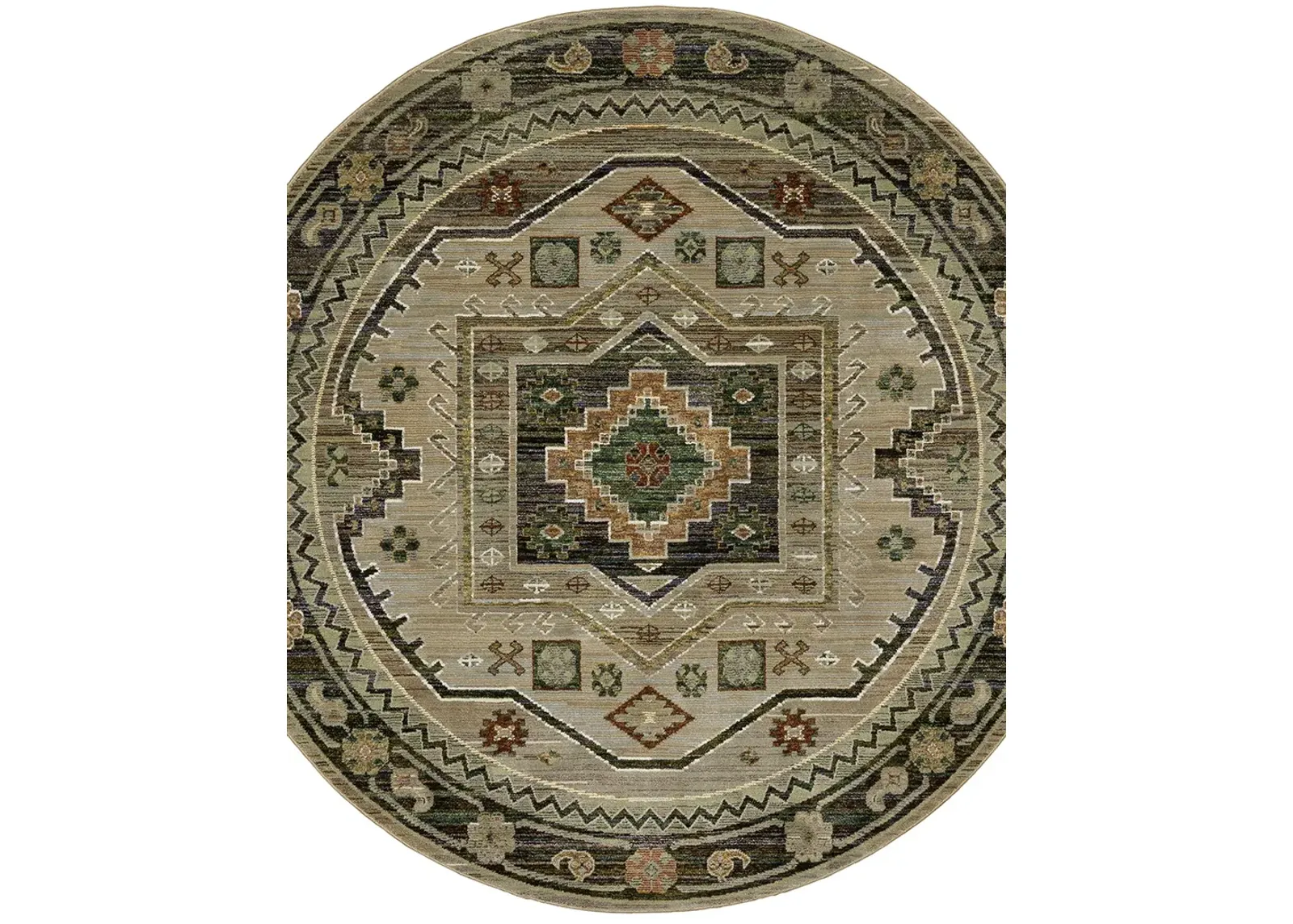 Andorra 7'10" Green Rug