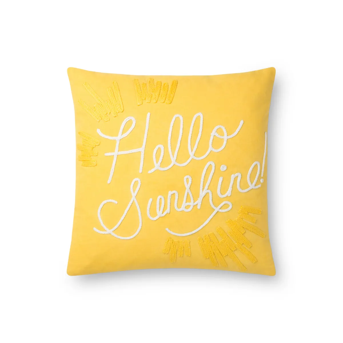 P6031 Yellow/White 18"x18" Down Pillow by Rifle Paper Co. × Loloi
