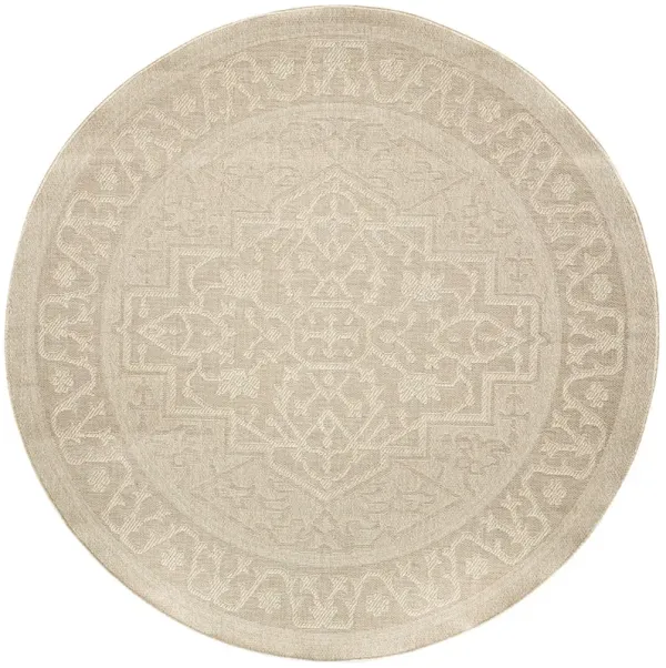 Tulum TLM05 Cream 8' x Round Rug