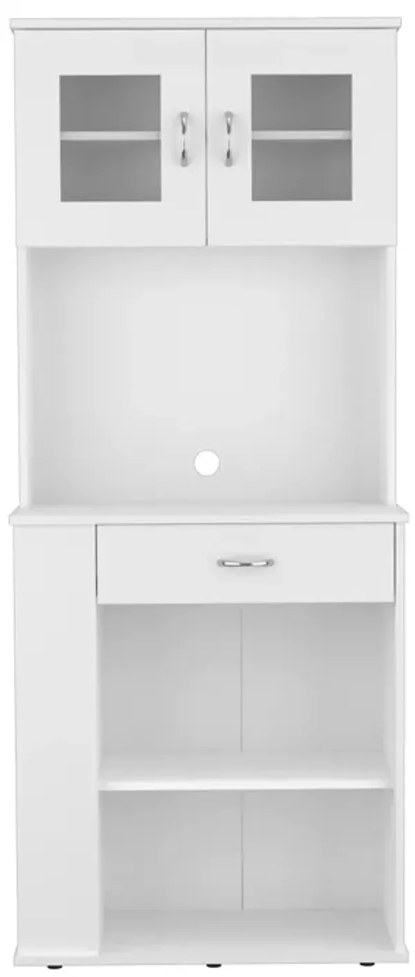 Pantry Double Door Cabinet Folbert, Kitchen, White