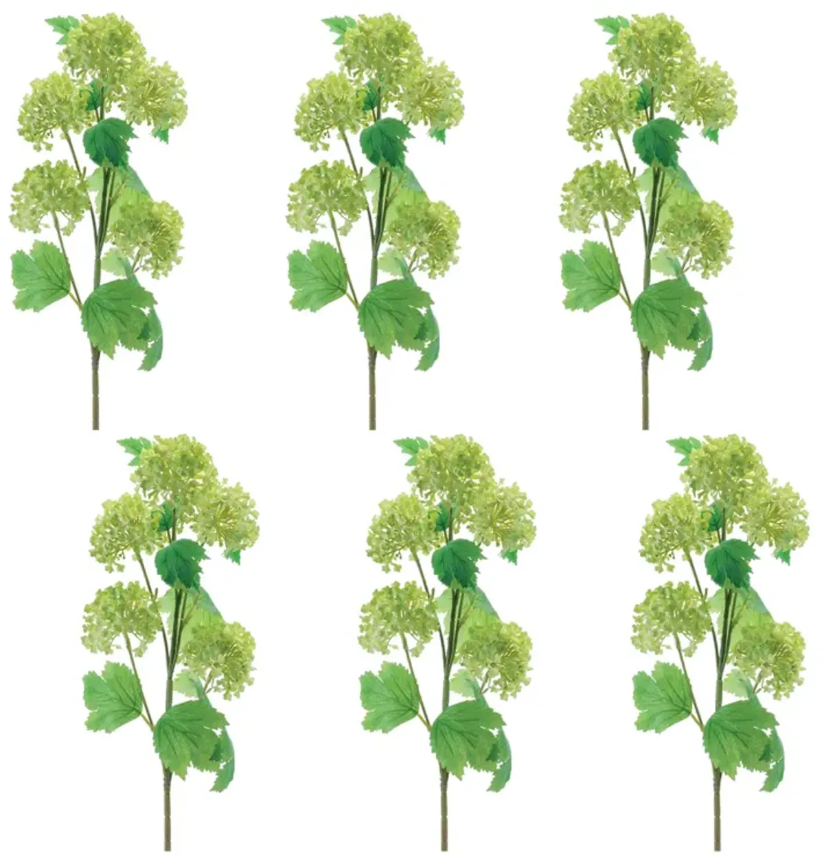 Set of 6 Snowball Floral Sprays for Vases, Bouquets, or Spring Home Decor