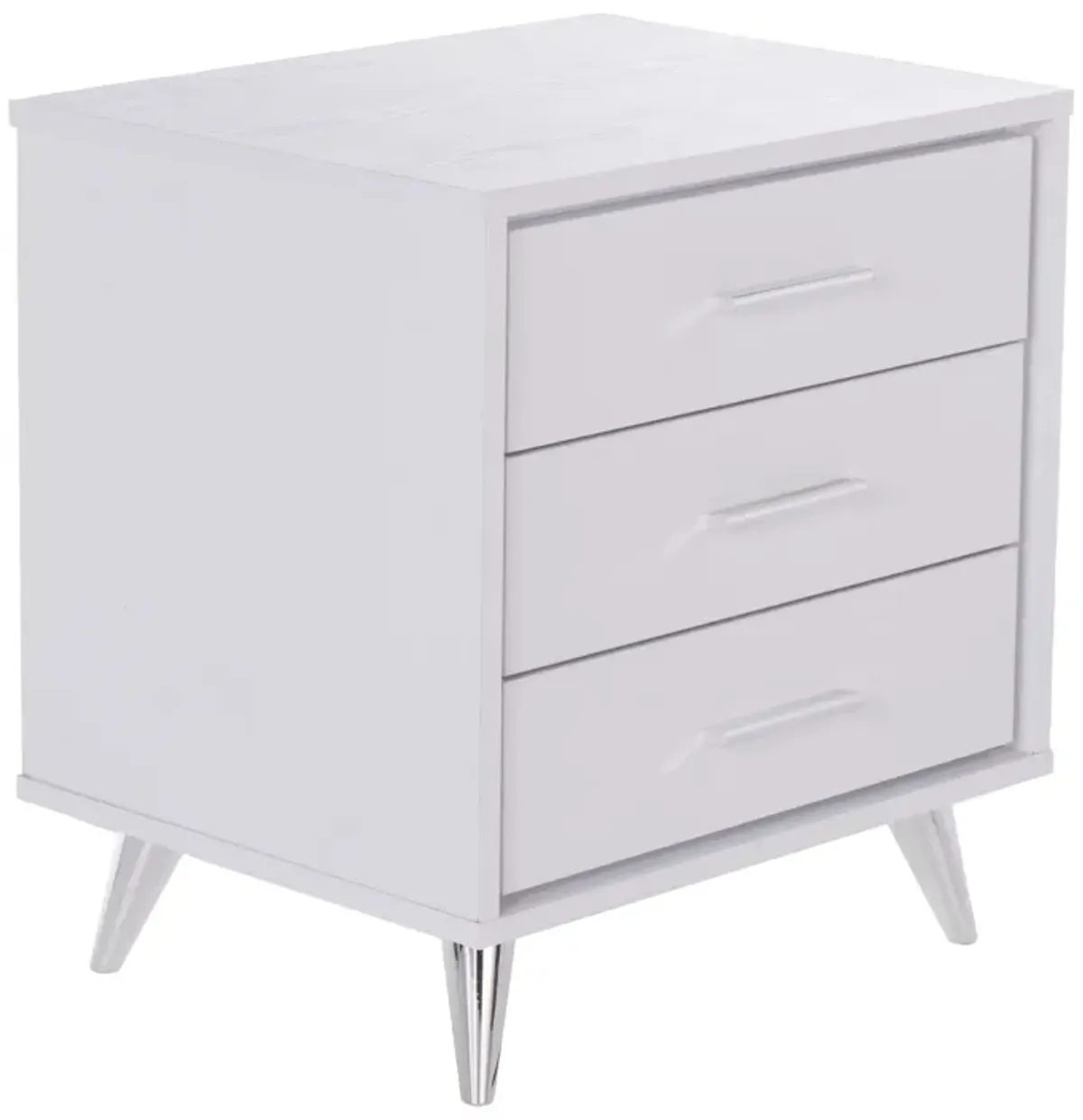 SEI Furniture Oren Bedside Table w/Drawers Nightstand, White (AMZ2486FH)