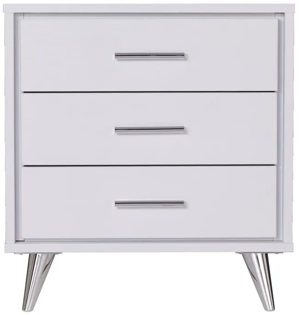 SEI Furniture Oren Bedside Table w/Drawers Nightstand, White (AMZ2486FH)