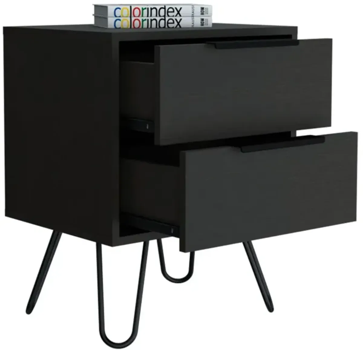 Nightstand Skyoner 2, Bedroom, Black