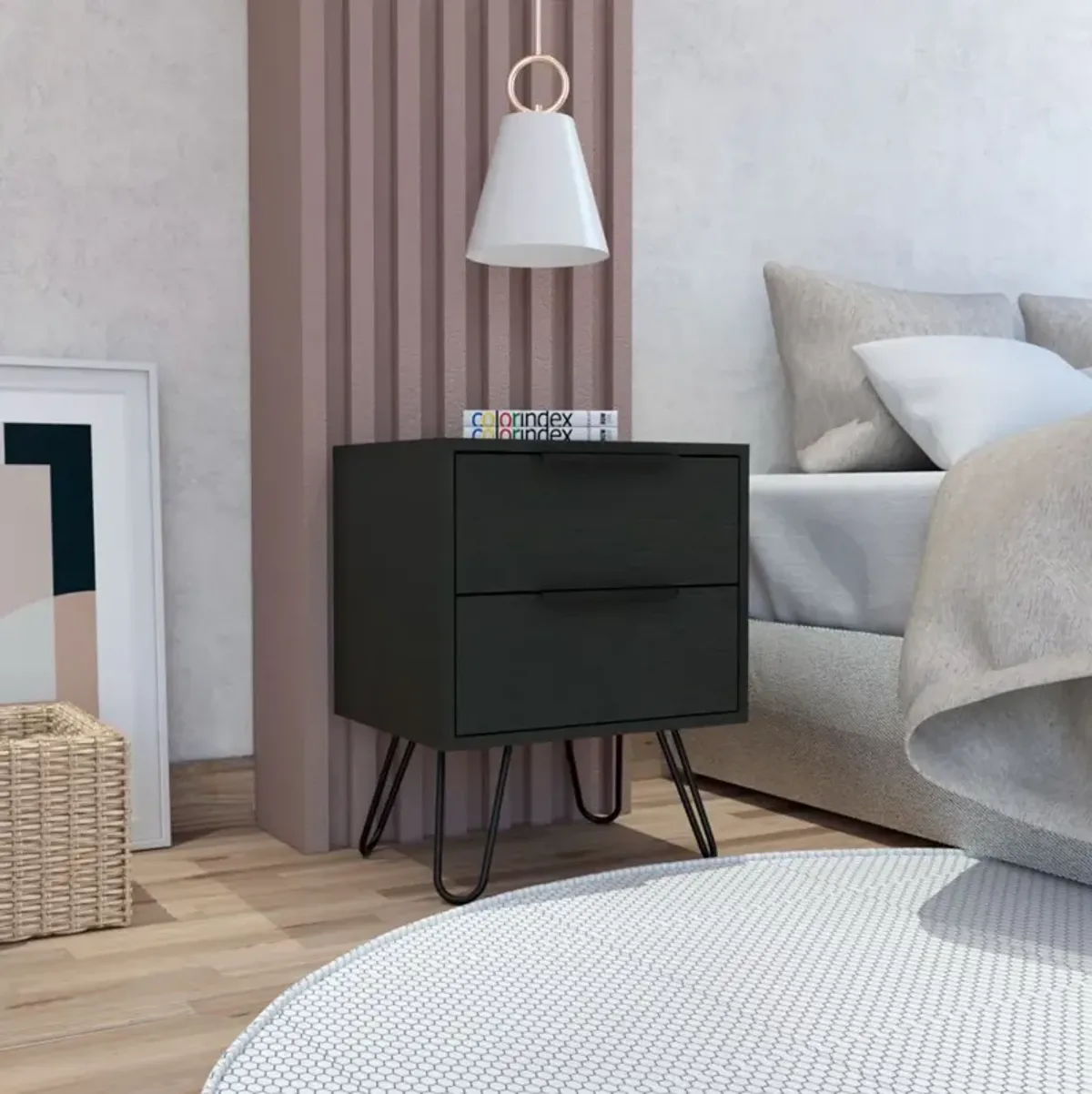 Nightstand Skyoner 2, Bedroom, Black