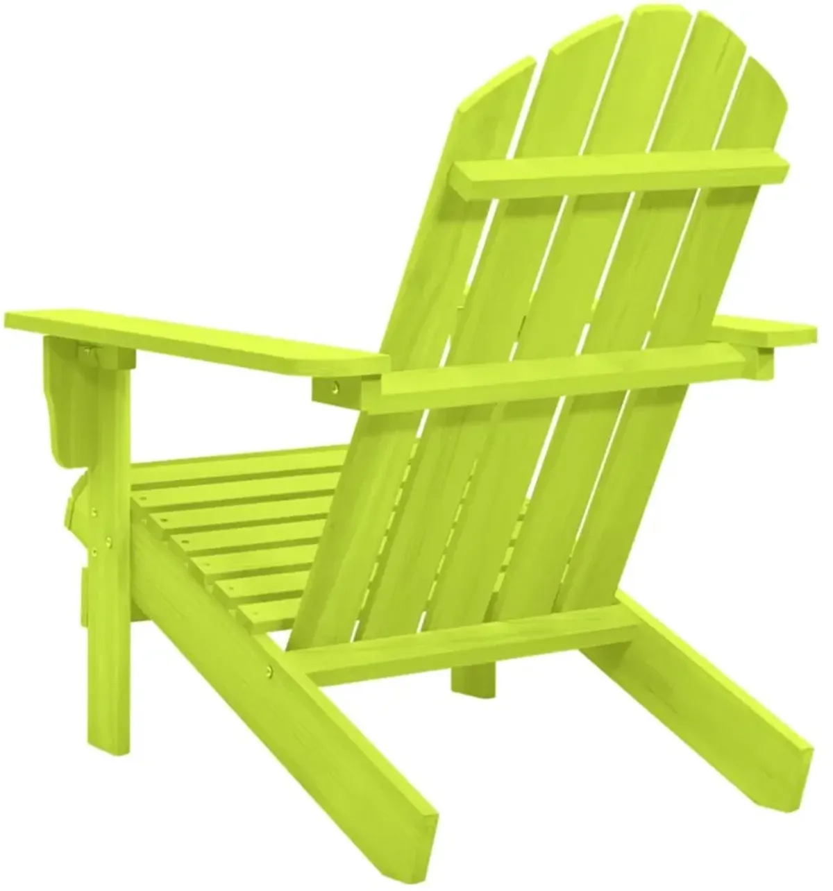 vidaXL Adirondack Chair in Solid Fir Wood - Comfy Ergonomic Design, Sturdy Structure, Ideal for Garden or Patio Use, Easy to Maintain, Stylish Green