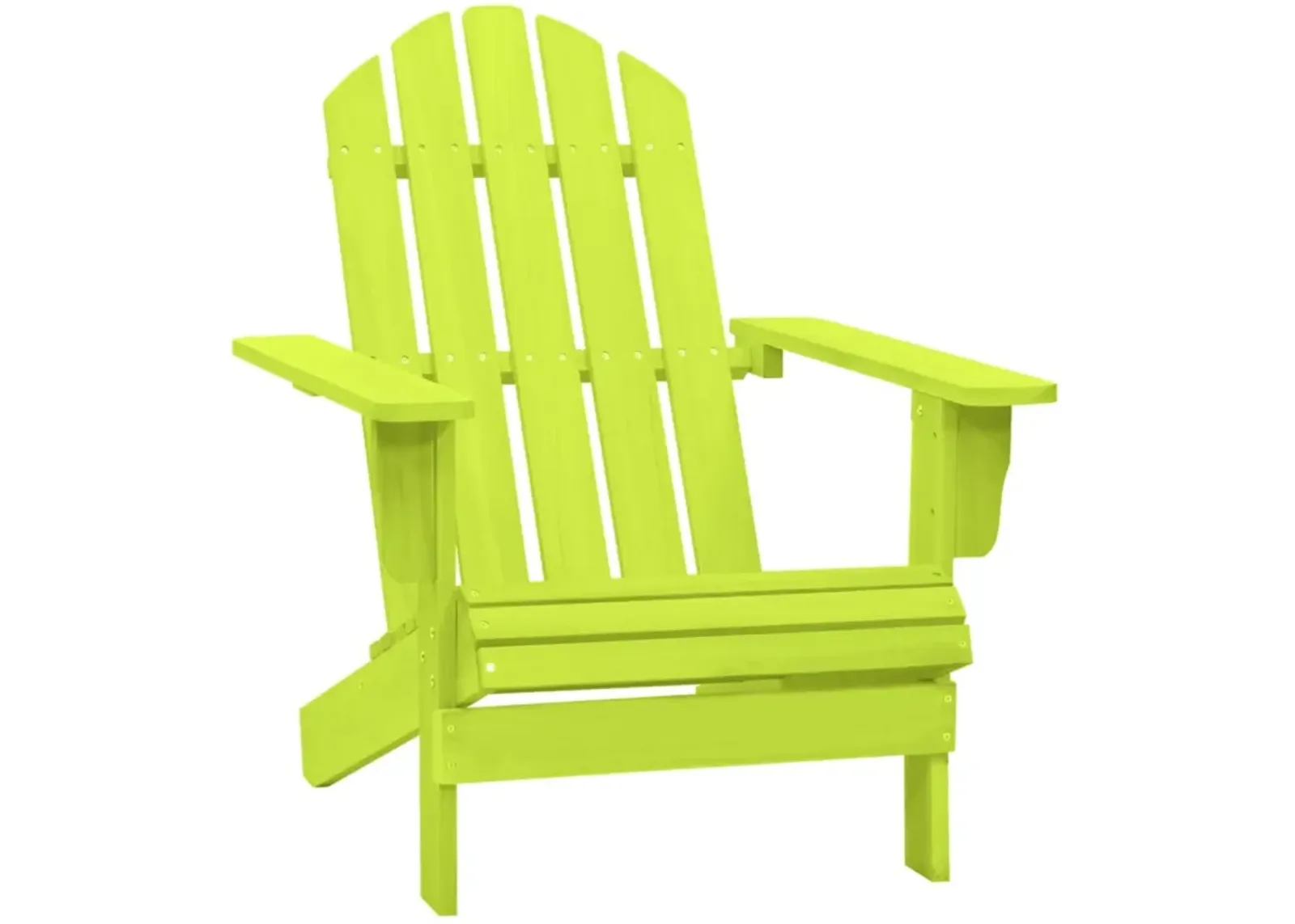 vidaXL Adirondack Chair in Solid Fir Wood - Comfy Ergonomic Design, Sturdy Structure, Ideal for Garden or Patio Use, Easy to Maintain, Stylish Green