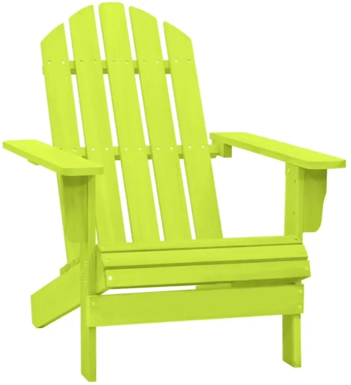 vidaXL Adirondack Chair in Solid Fir Wood - Comfy Ergonomic Design, Sturdy Structure, Ideal for Garden or Patio Use, Easy to Maintain, Stylish Green