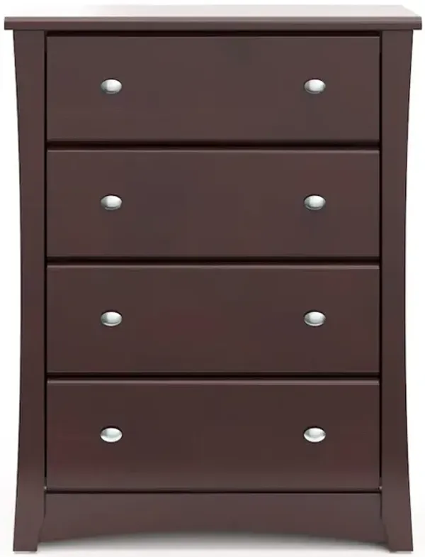Storkcraft Crescent 4 Drawer Chest (Espresso) – GREENGUARD Gold Certified