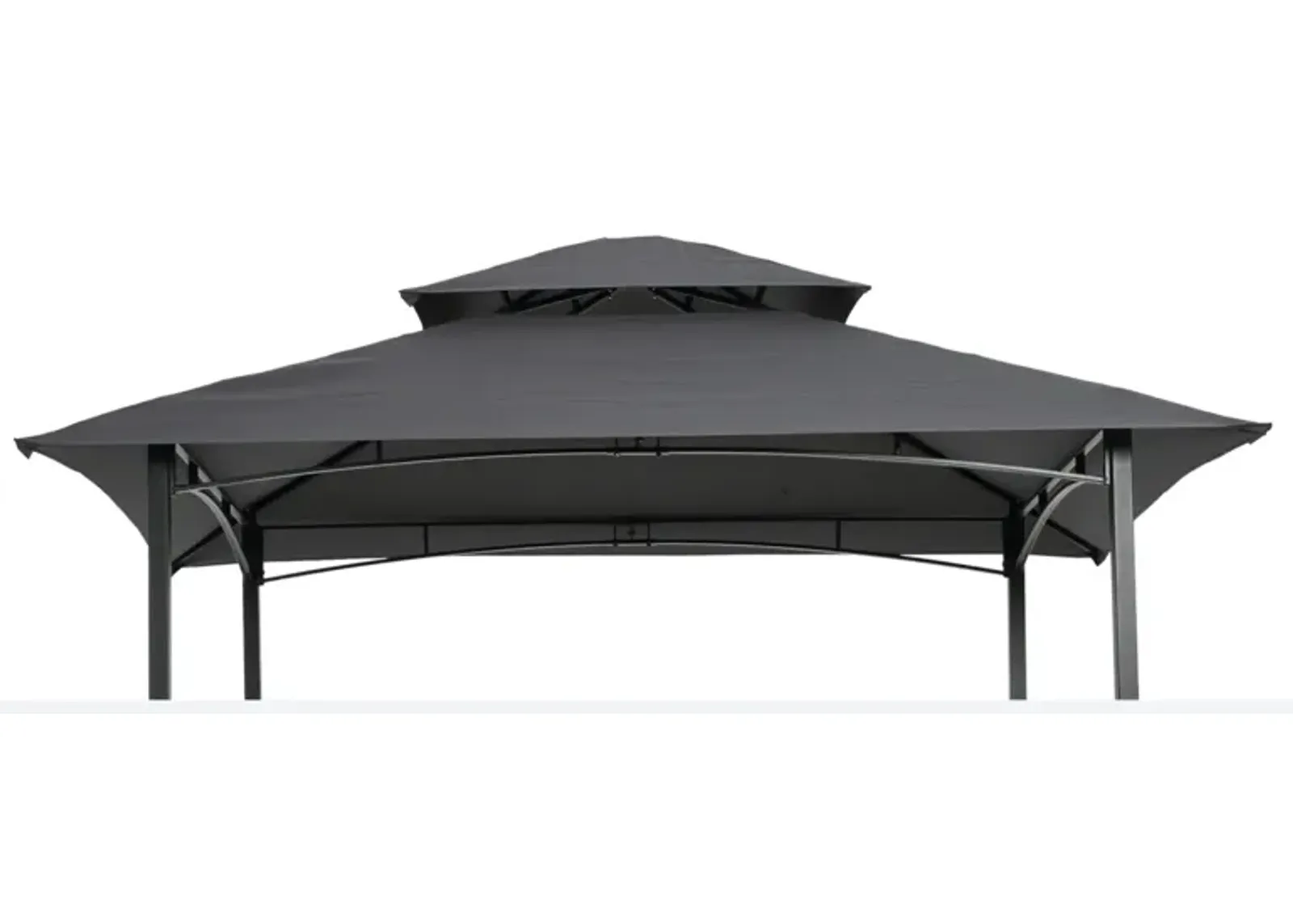 8x5FT Grill Gazebo Replacement Canopy, Double Tiered Bbq Tent Roof Top Cover