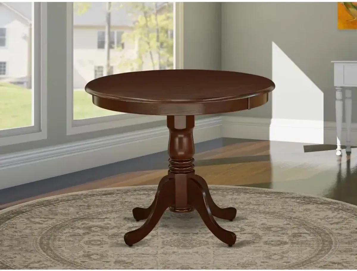 East West Furniture Dining Table Mahogany, ANT-MAH-TP