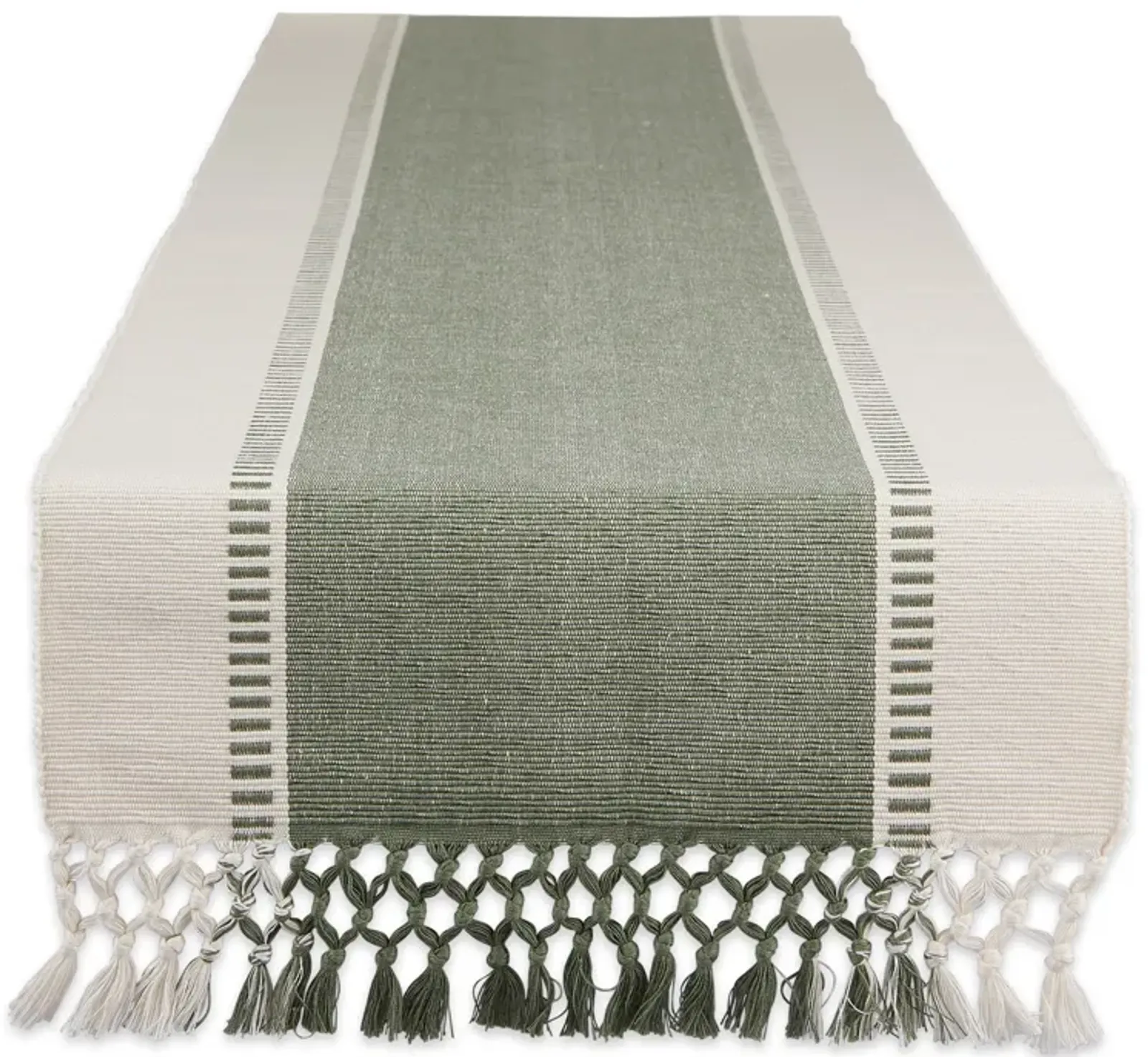 13" x 72" Green Stripe Table Runner