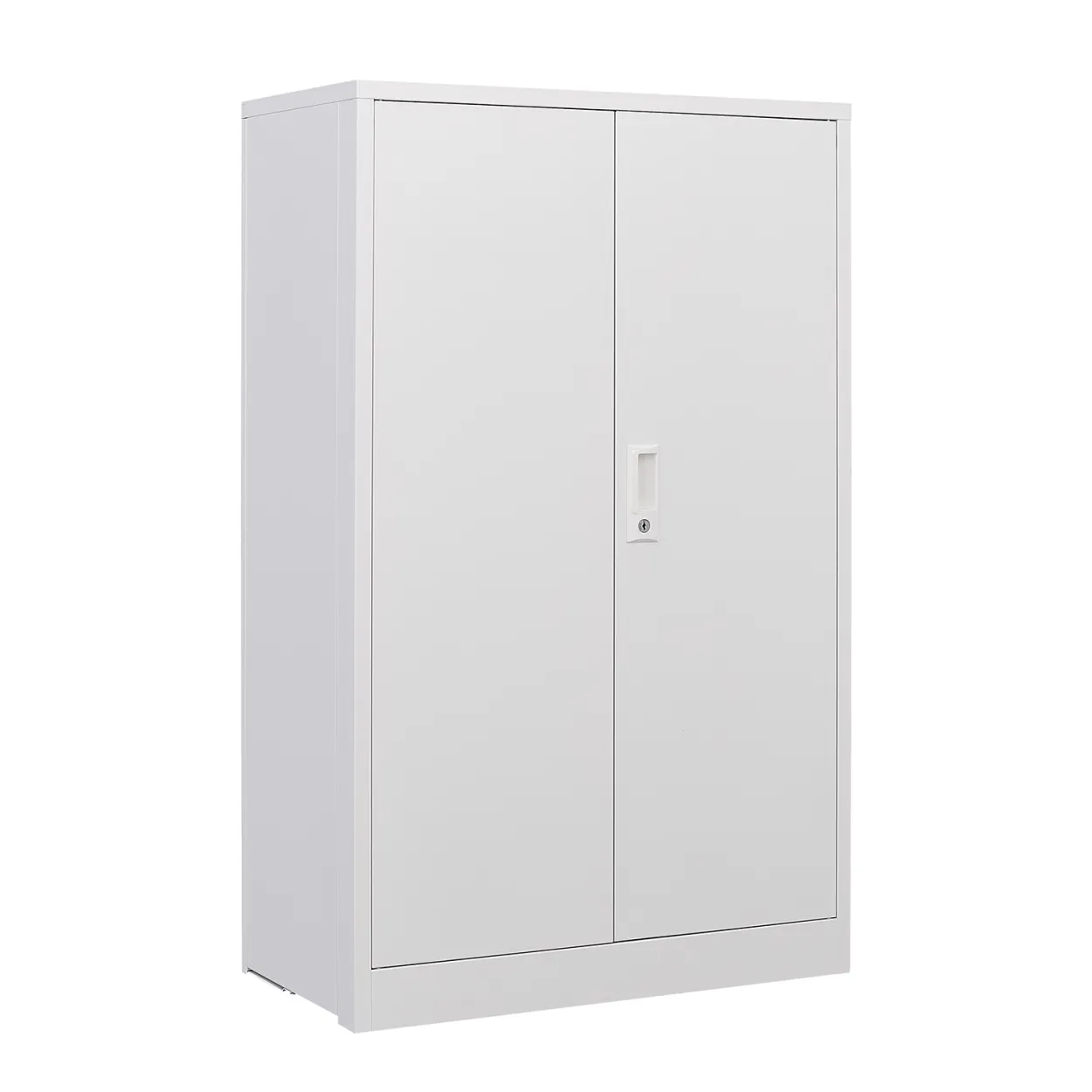 Metal Storage Cabinet with Locking Doors and Adjustable Shelf, Folding Filing Storage Cabinet, Folding Storage Locker Cabinet for Home Office, School, Garage, White