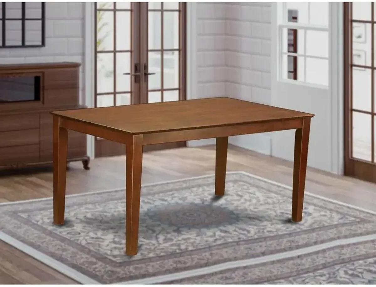 Capri Rectangular dining table 36"x60" with solid wood top - Mahogany Finish