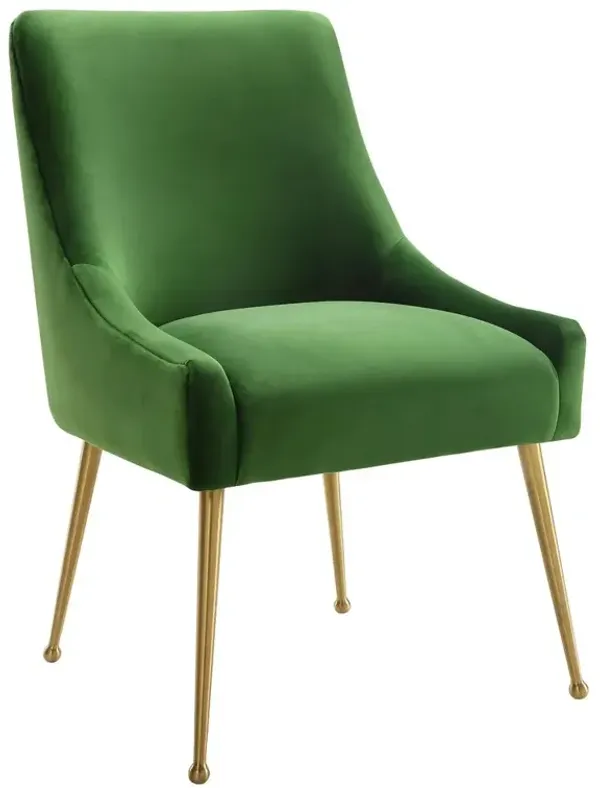 Belen Kox Glamorous Green Velvet Side Chair, Belen Kox