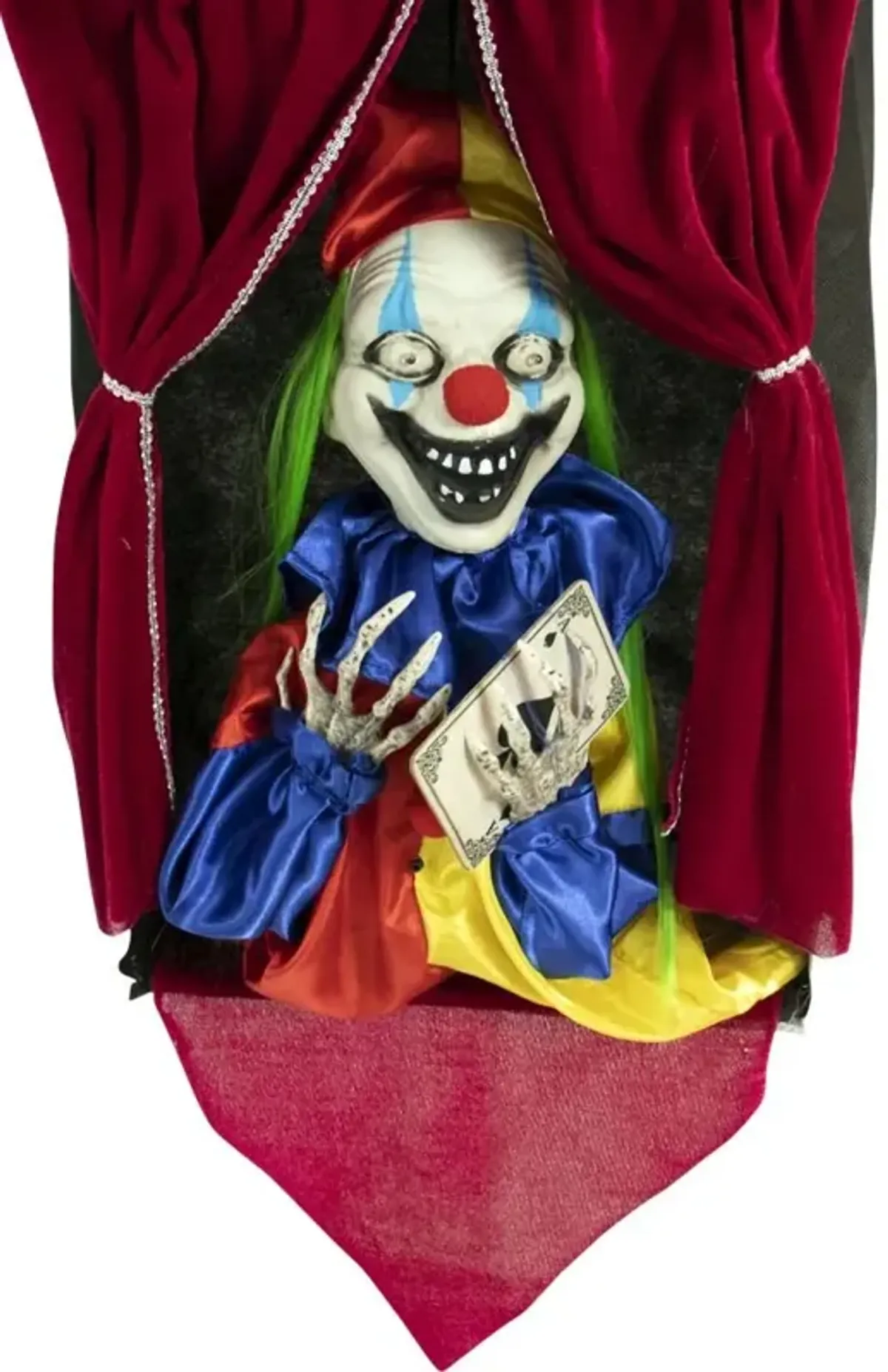 Haunted Hill Farm Hanging Clown Fortune Teller, Animation, Lights, Sound
