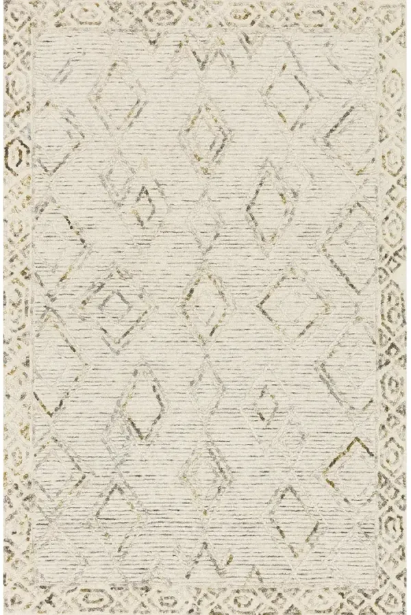 Leela LEE03 Ivory/Lagoon 3'6" x 5'6" Rug by Justina Blakeney