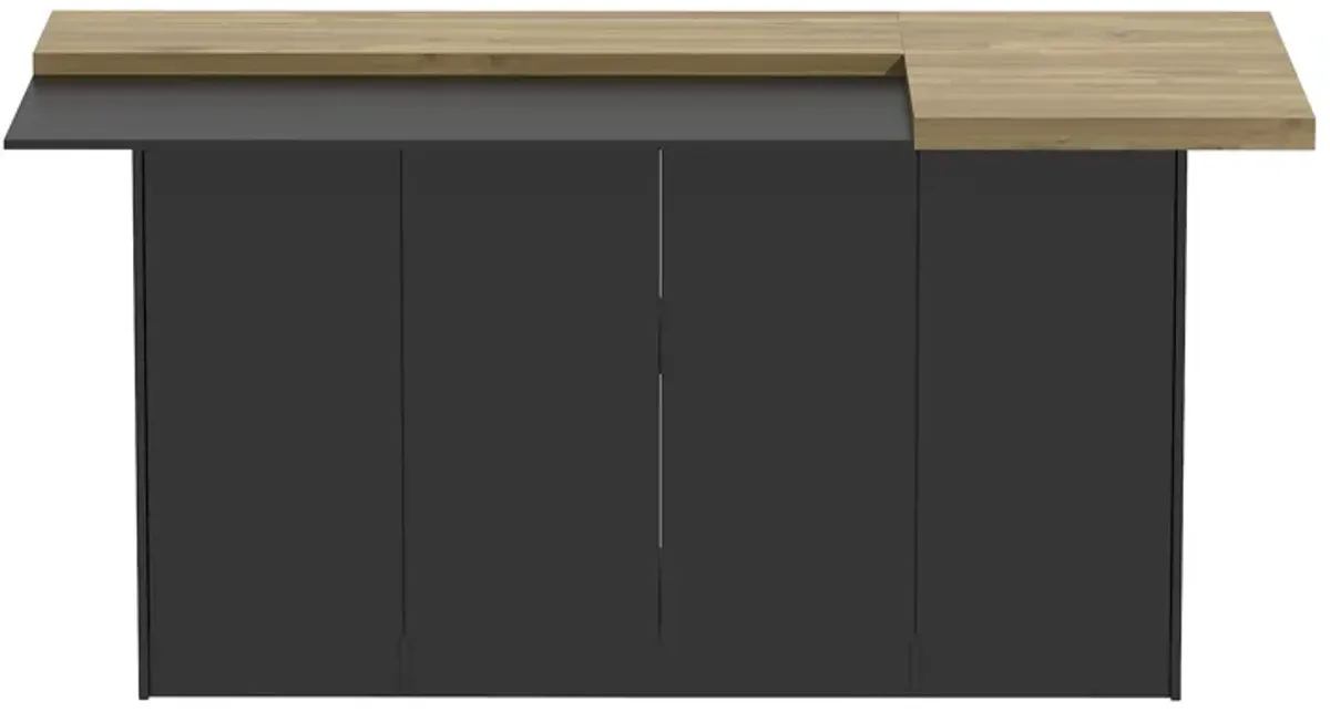 77.3'' Kitchen Island with Manufactured Wood Top