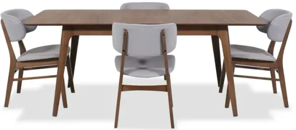 Valencia 5-piece Dining Set with Upholstered Chairs