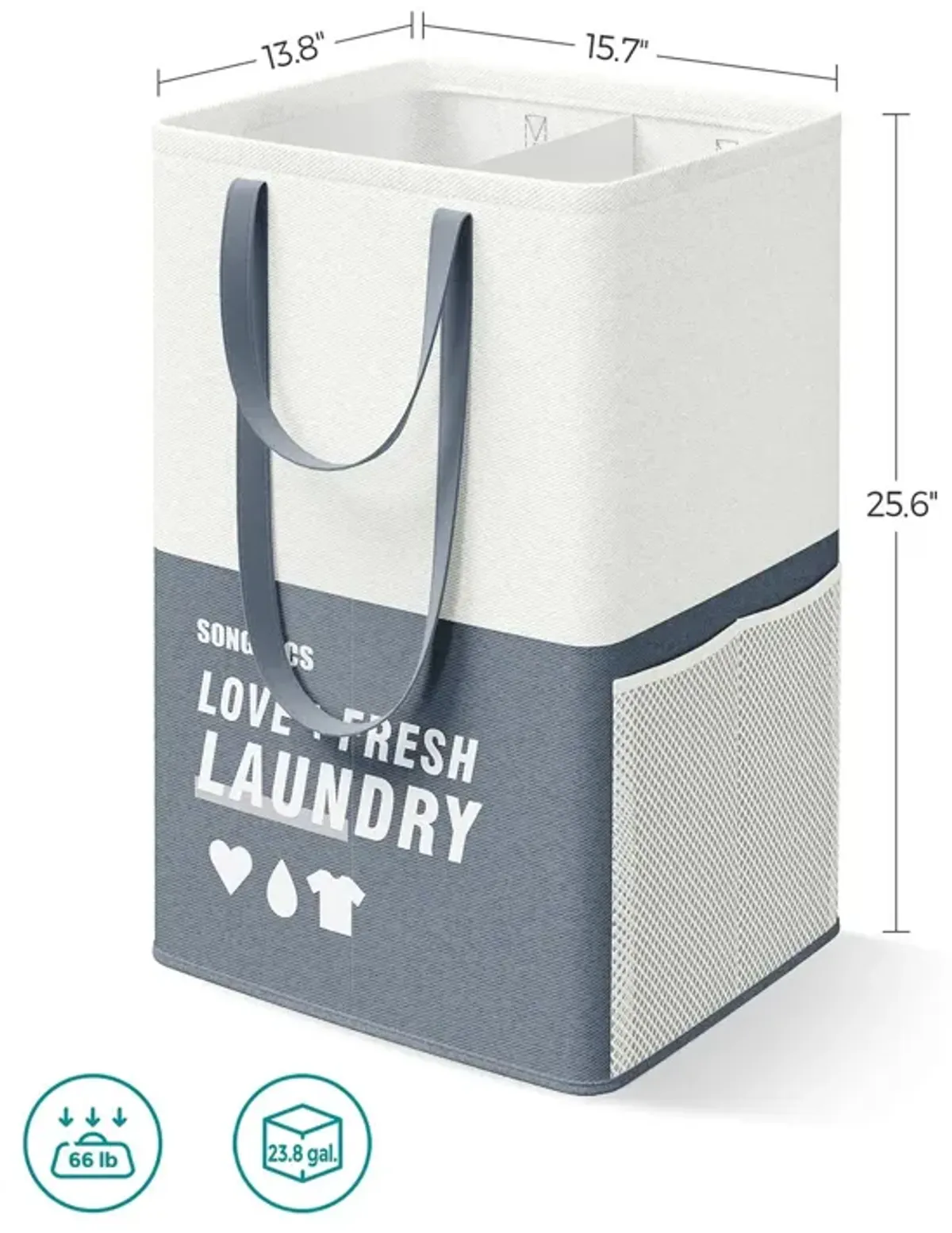 Set of 2 Laundry Baskets for Convenient and Organized Washing