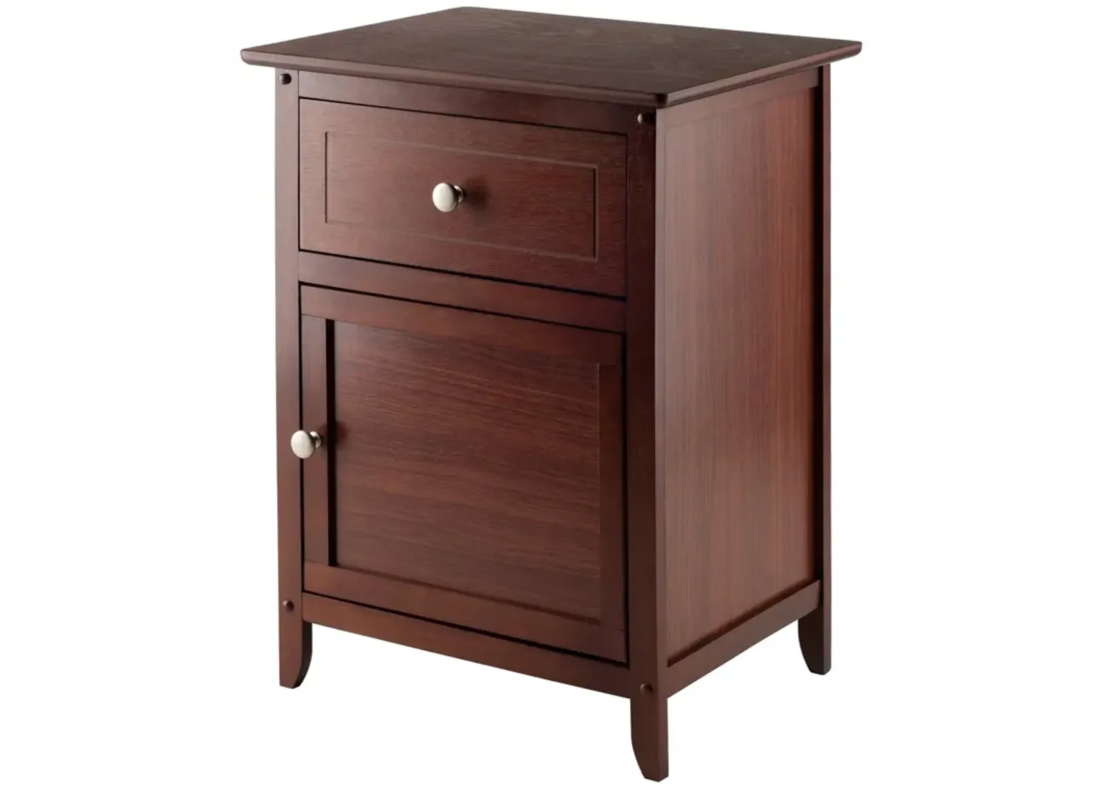 Casafoyer Versatile Accent Night Stand with Ample Storage - Walnut Finish