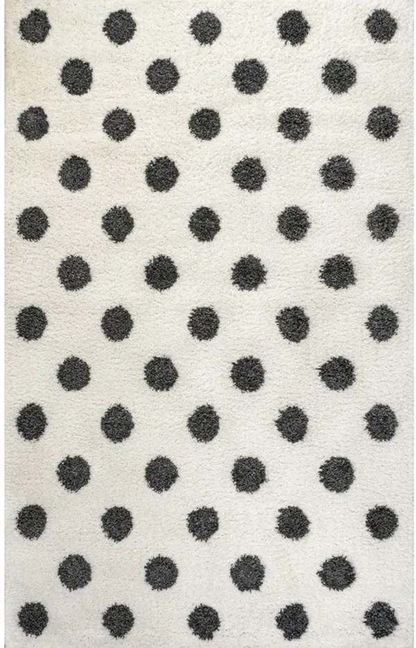 Pere Modern Charcoal Dot Shag Area Rug