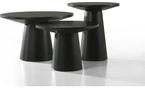 Jasper Ebony Black 3-Piece Coffee, End, & Console Table Set