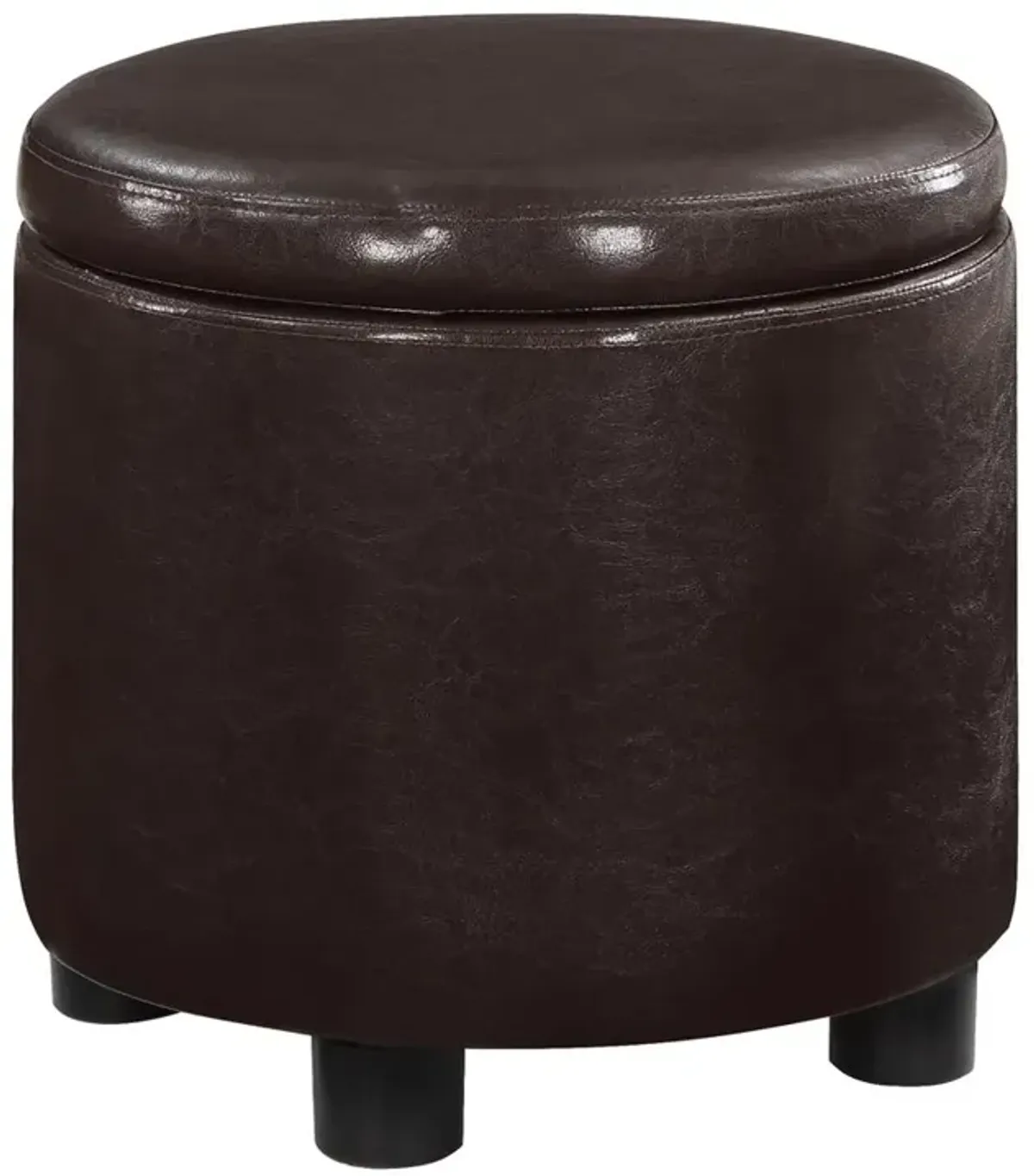 Convience Concept, Inc. Designs 4 Comfort Round Accent Storage Ottoman with Reversible Tray Lid