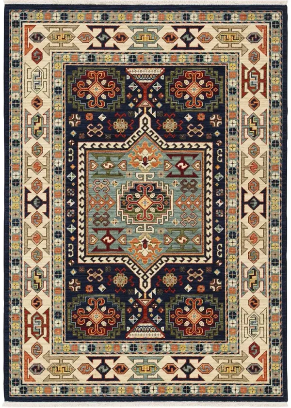 Lilihan 2' x 3' Blue Rug