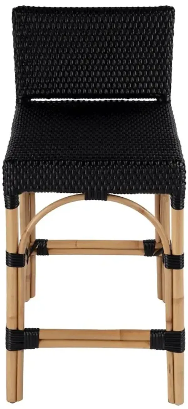 Butler Specialty Serienna 24.5 in. Seat Height Rectangular  Rattan Low Back Counter Stool